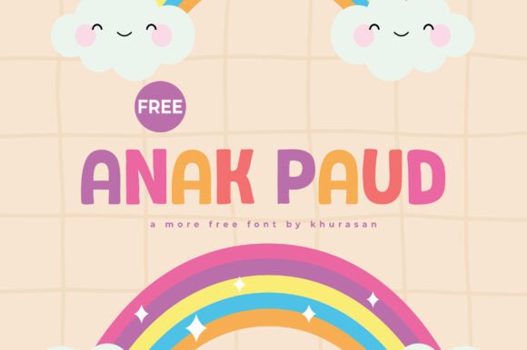 Anak Paud Review: A Cute Display Font for Campaign Graphics
