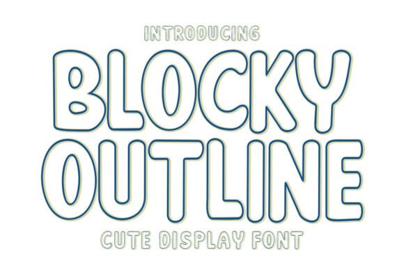 Blocky Outline: Bold Rounded Display Font for Fun Branding