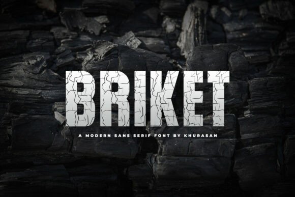 Briket Display Font for Handmade Labels and Product Branding