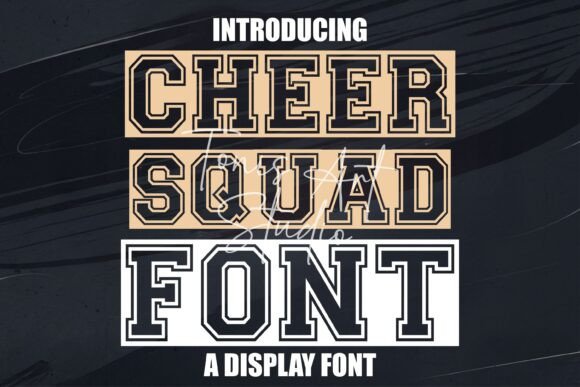 Cheer Squad Display Font for Athletic Branding and Small Business Identity