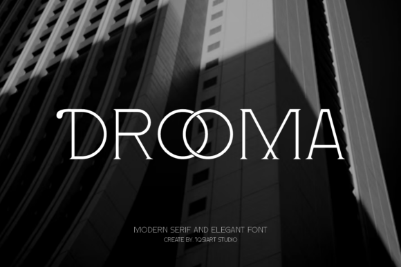 Drooma Display Font for Elegant Campaign Visuals