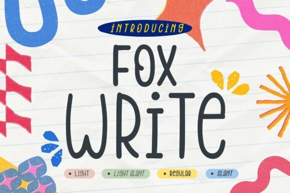 Fox Write: A Playful Handwritten Font for Creative Projects