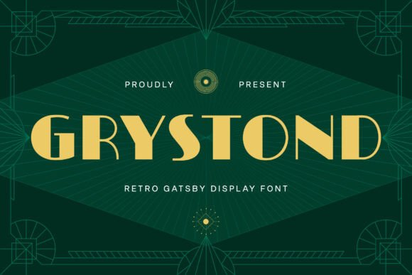 Grystond Review: A Retro Gatsby Display Font for Campaign Design