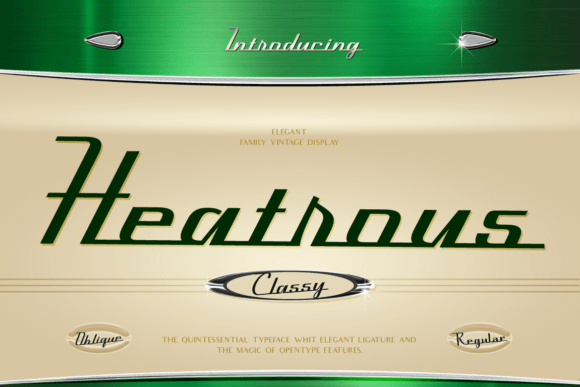 Heatrous: A Vintage Display Font for Digital Storytelling