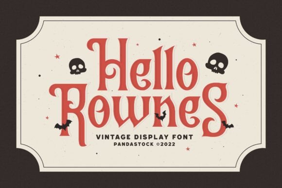 Hello Rownes Font for Halloween Campaigns