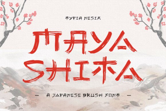Mayashita Font: Bold Japanese Brush Type