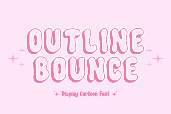 Outline Bounce Font for Web Design