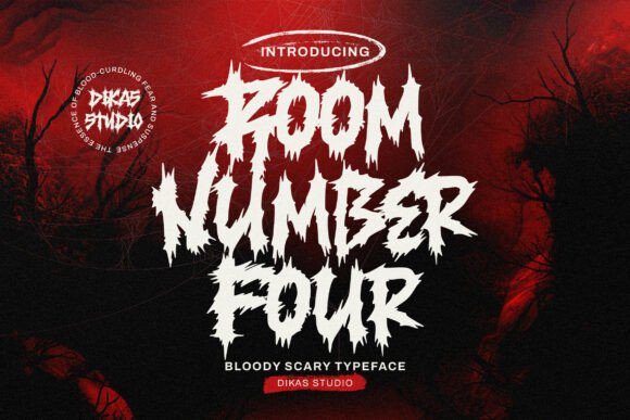 Room Number Four Display Font for Bold Campaigns