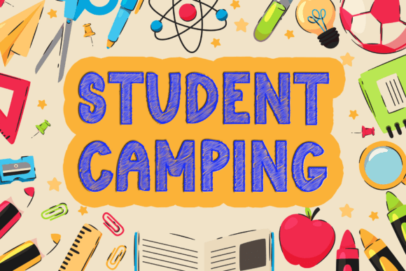 Student Camping Font for Editorial Design
