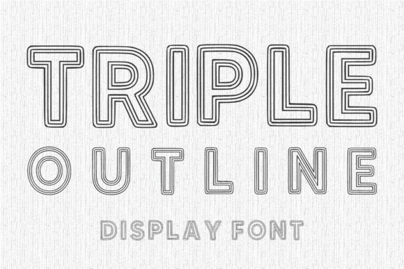Triple Outline: A Bold Display Font for Editorial Design