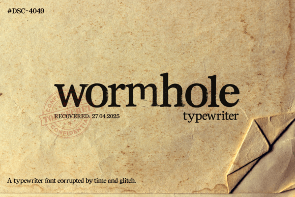 Wormhole: A Typewriter Display Font for Branding Projects